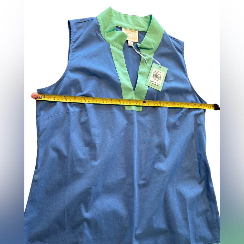 Sail to Sable Blue Mint Colorblock Sleeveless Shift Dress NWT XL Preppy Summer - Picture 7 of 10